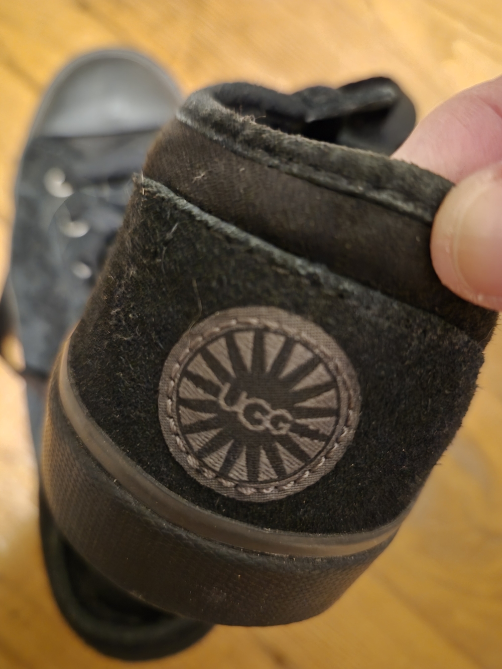 UGG Black Suede Casual Low-Top Sneaker